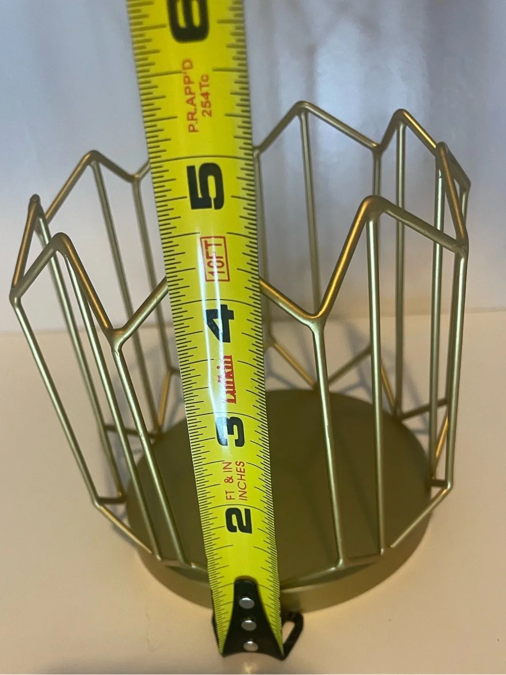Fall Candle Holder, Gold Geometric Metal, 3 Wick candle holder, Votive candle
